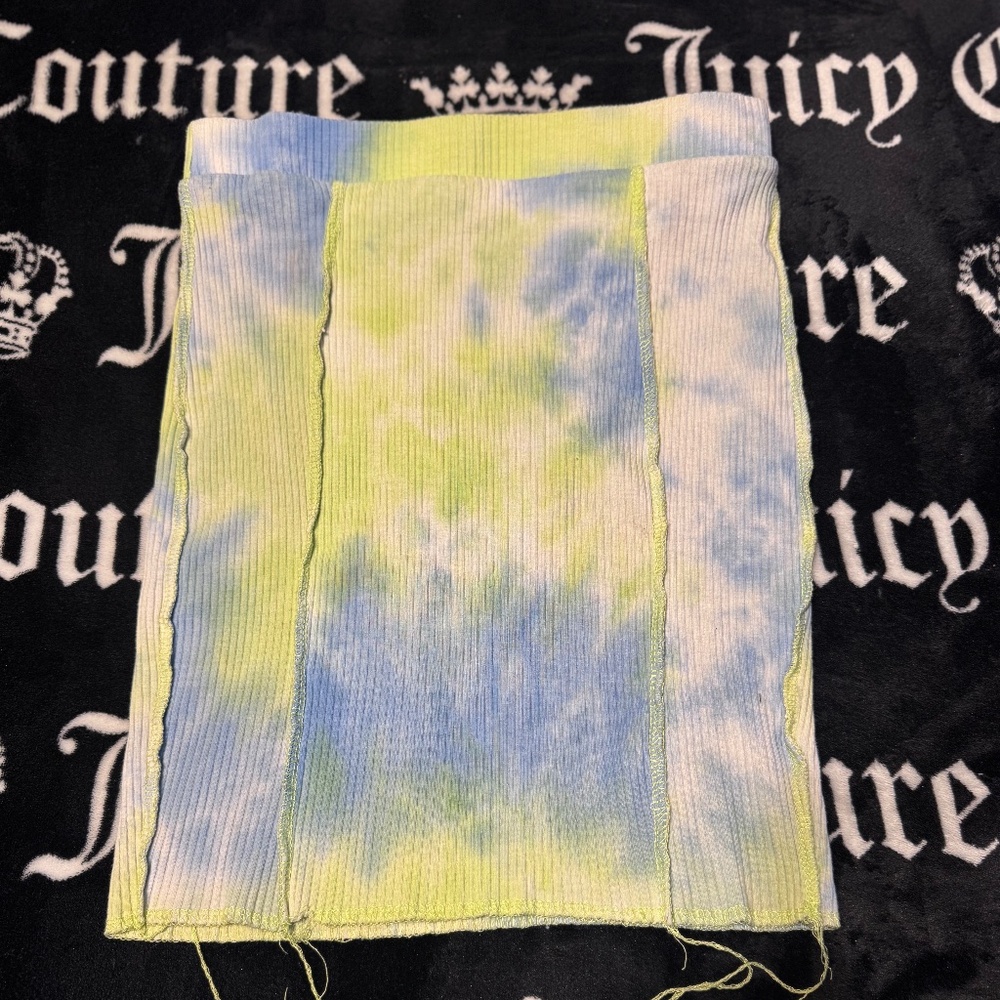 Blue Tie-Wrap Skirt